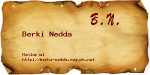 Berki Nedda névjegykártya